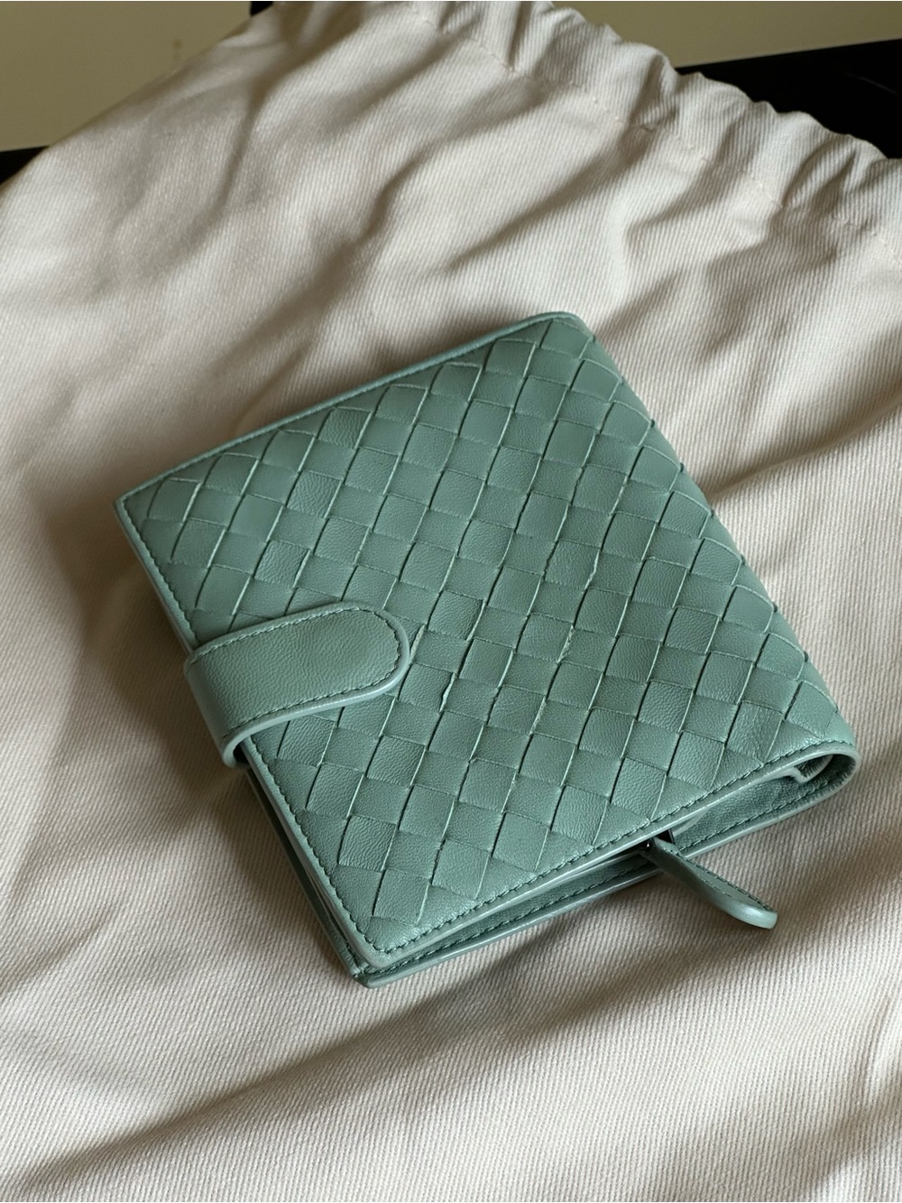 Bottega Veneta Intrecciato Leather Bifold Wallet in Muted Green